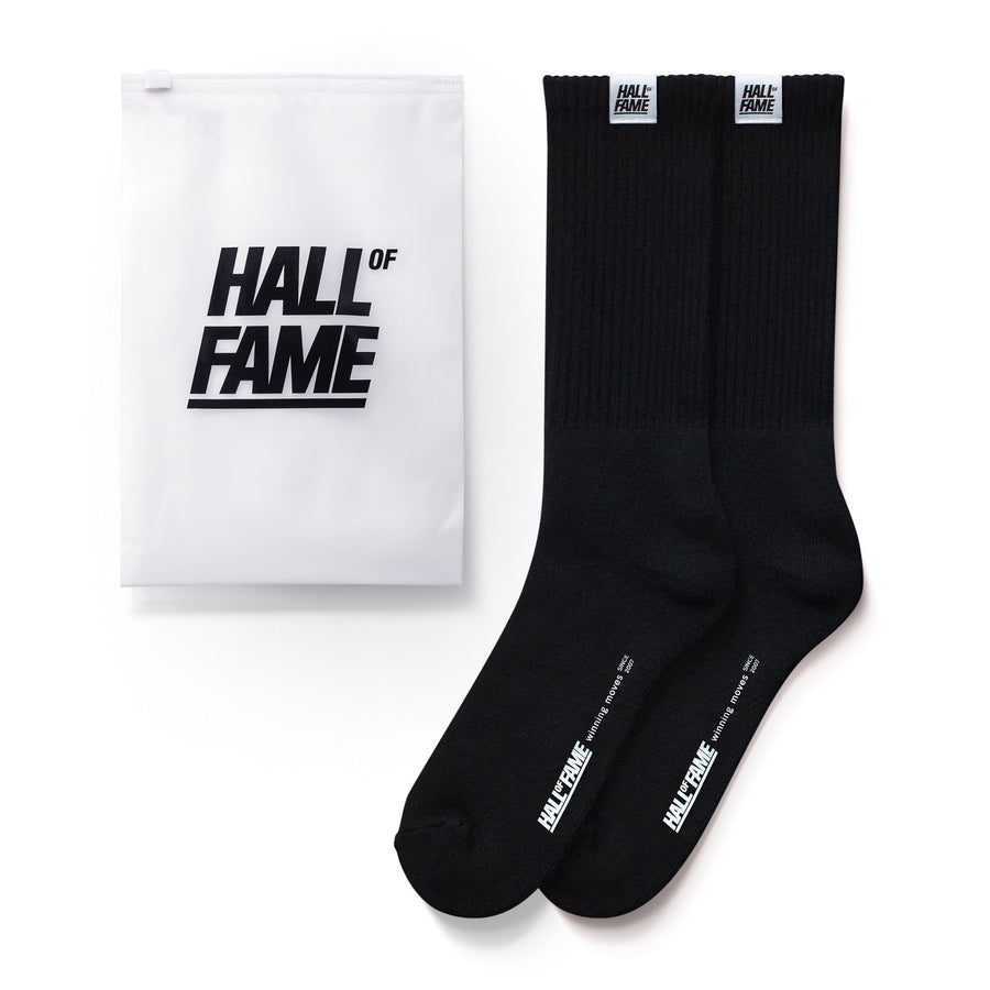Hall Of Fame Cube Logo Crew Sock Black