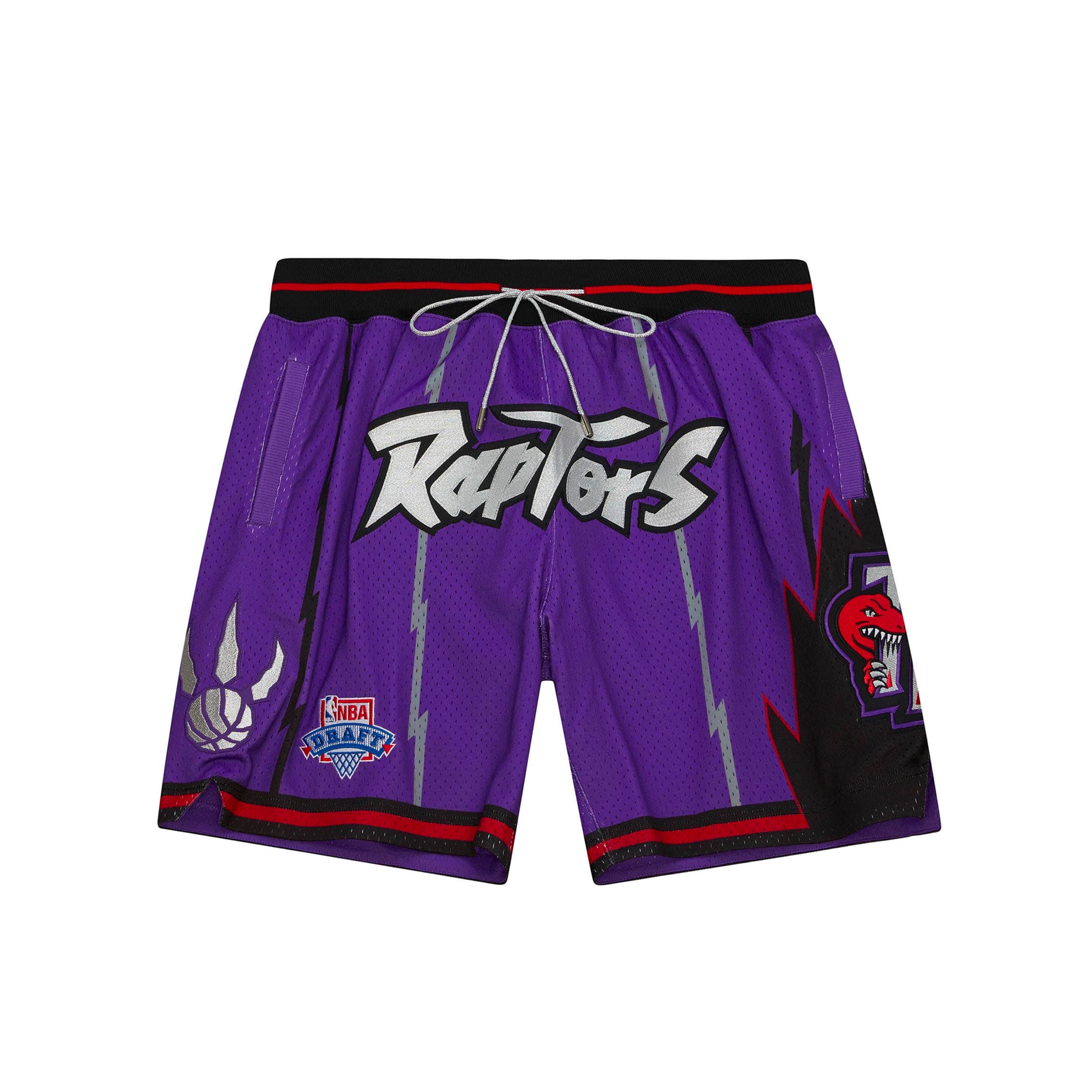 Men's Mitchell & Ness x Just Don Purple/Black Toronto Raptors 1995 NBA Draft Hardwood Classics Authentic Shorts Size: Small