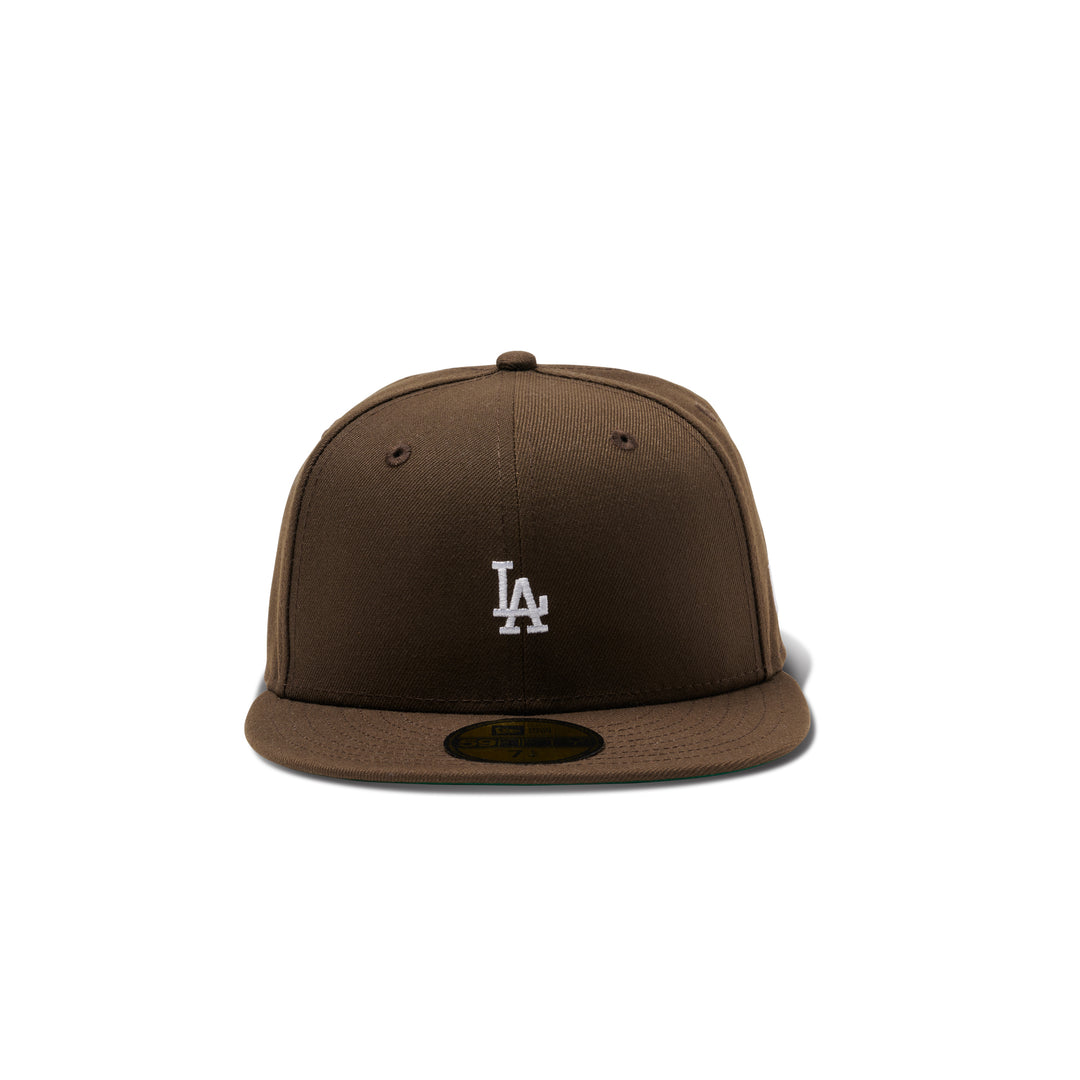 New Era Micro Lockup Dodgers 59Fifty Fitted Walnut