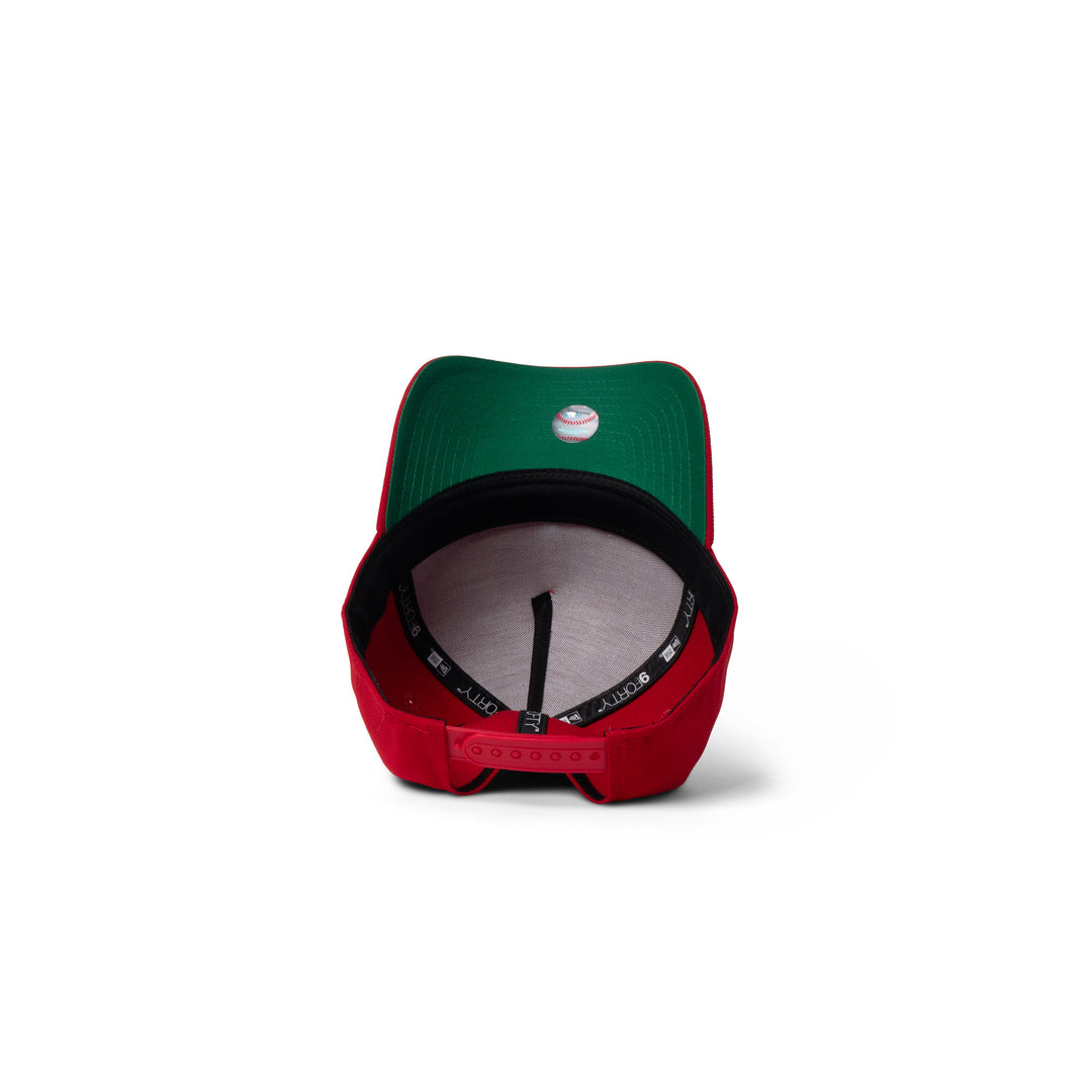 New Era Nationals Super Micro Logo 9Forty A Frame Snapback Red
