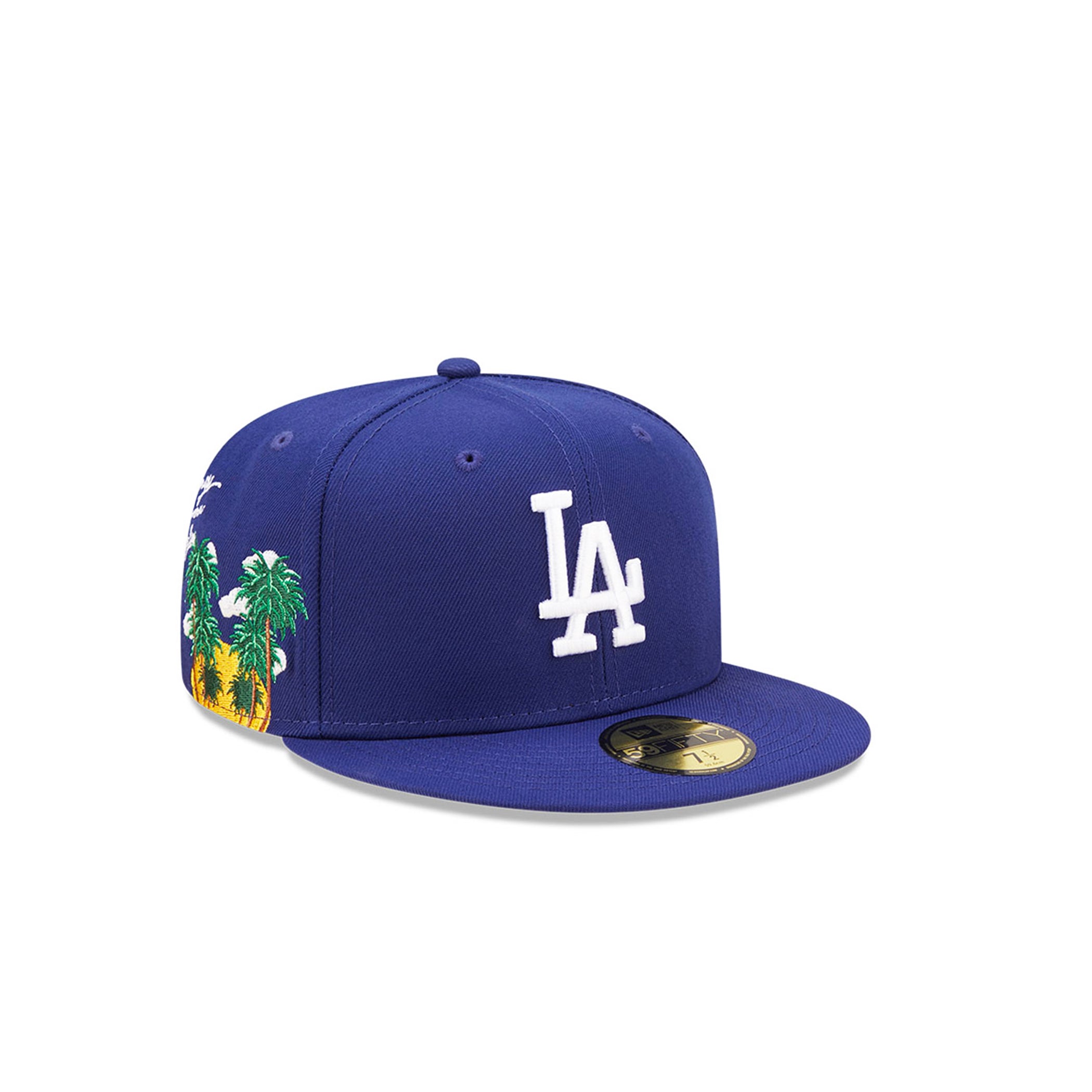 New Era Los Angeles Dodgers All Over Flag 59FIFTY Fitted Cap in Blue — Major