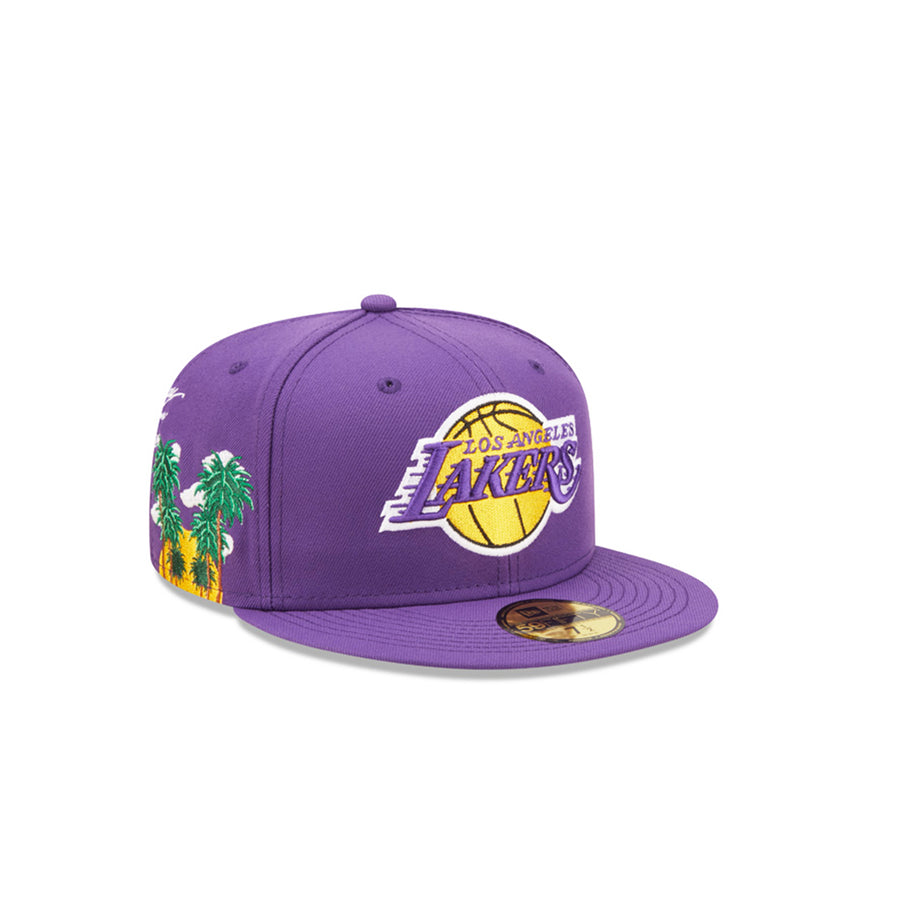 New Era Los Angeles Lakers NBA Cloud Icon Purple 59FIFTY Fitted Cap