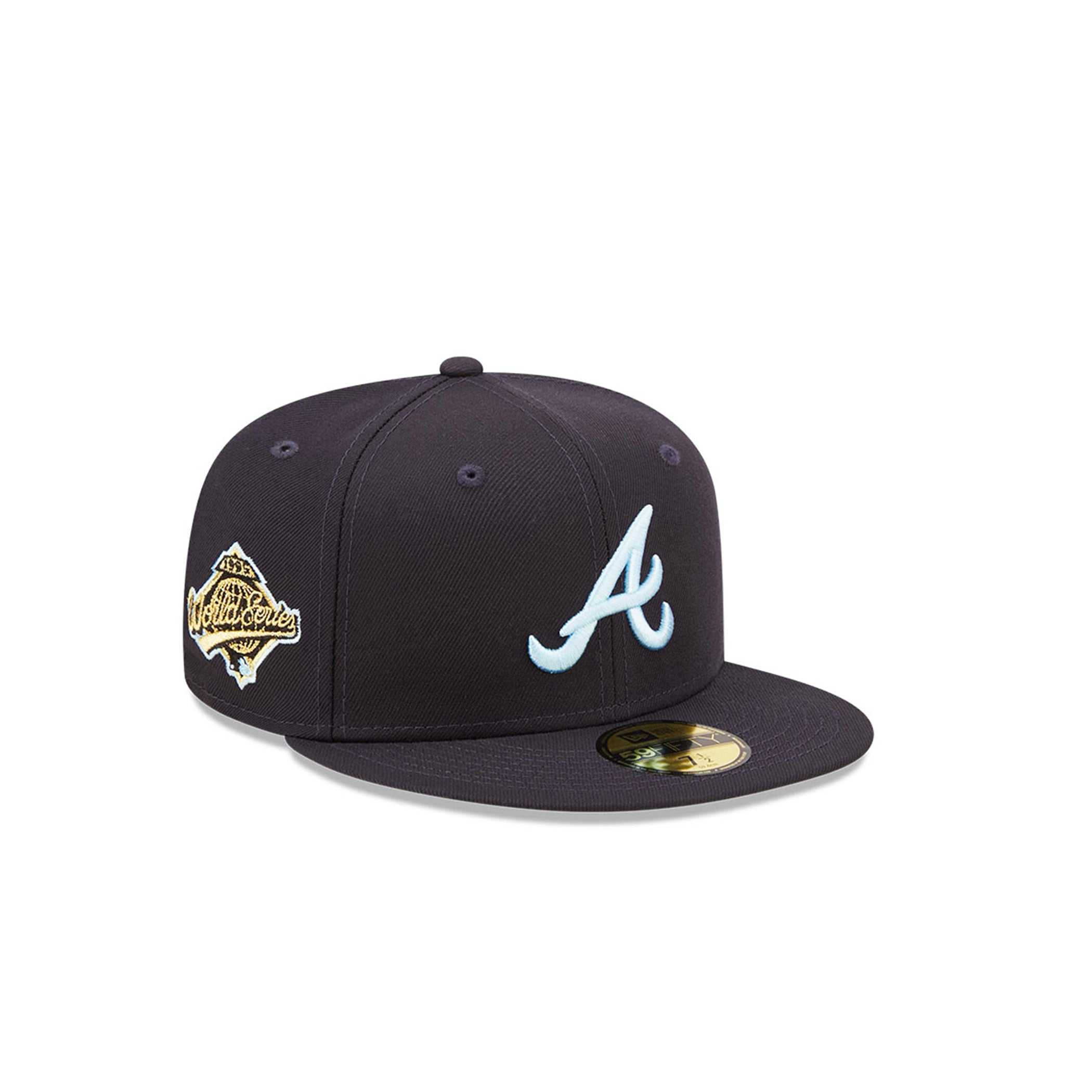 New Era 59FIFTY Atlanta Braves Fitted Black White Hat