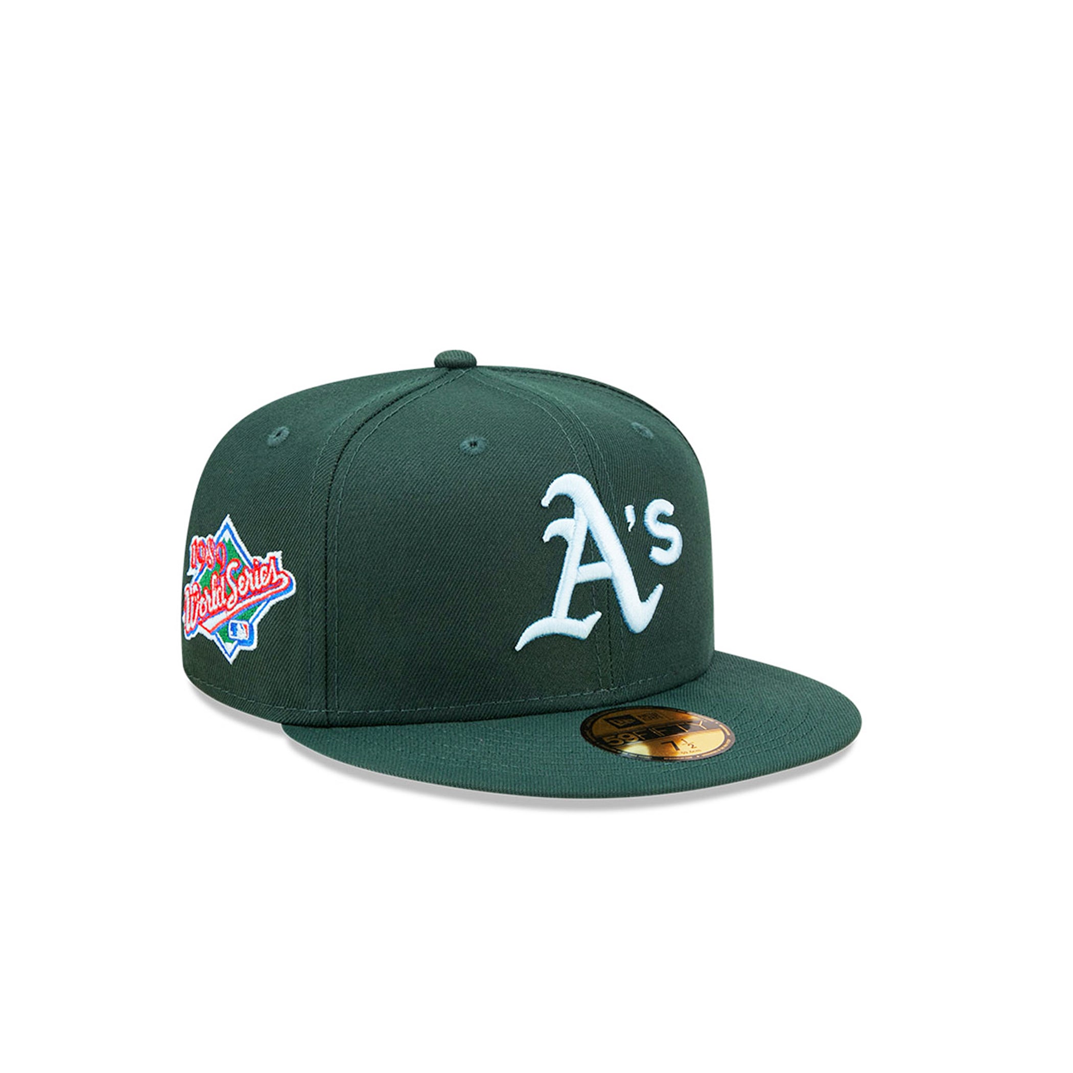 New Era Light blue/navy Oakland Athletics Green Undervisor 59FIFTY Fitted Hat