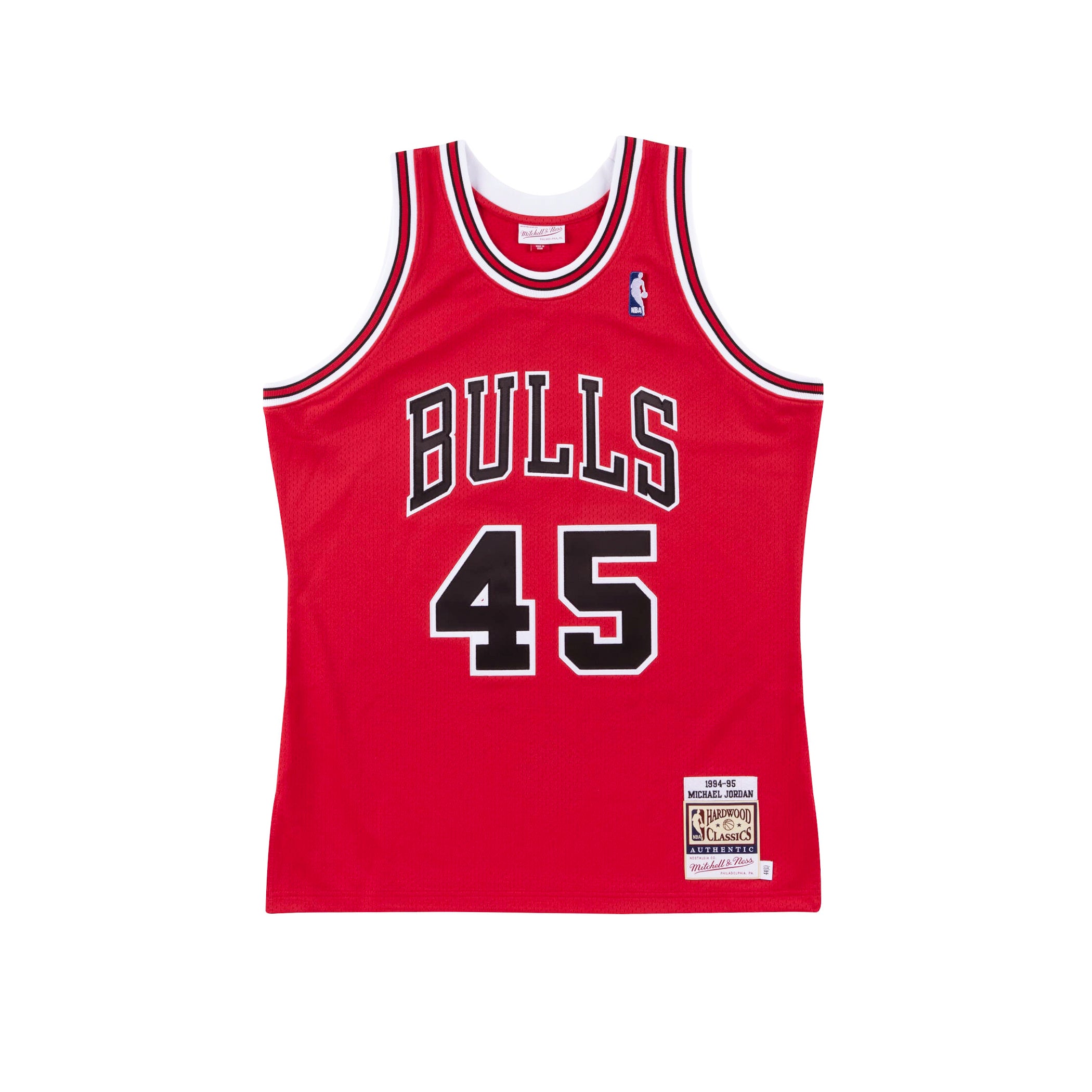Chicago Bulls Michael Jordan 1994-95 Road 45 Authentic Jersey By Mitchell &  Ness - Red - Mens