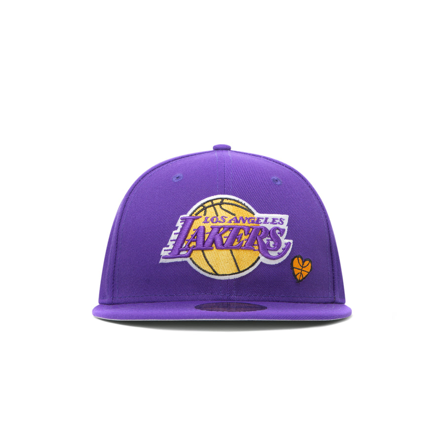 New Era Los Angeles Lakers Team Heart 59Fifty Fitted Purple