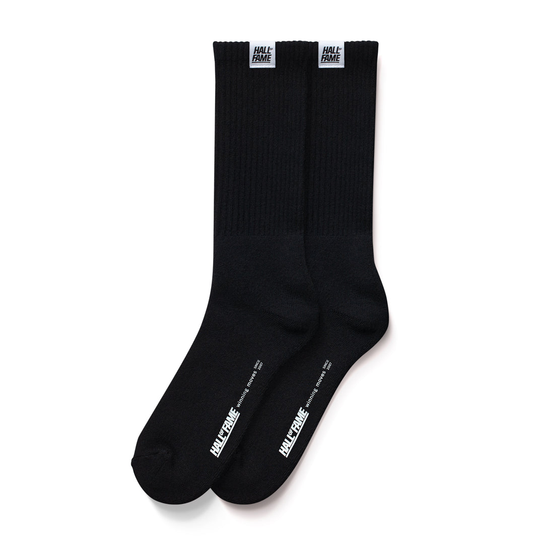 Hall Of Fame Cube Logo Crew Sock Black
