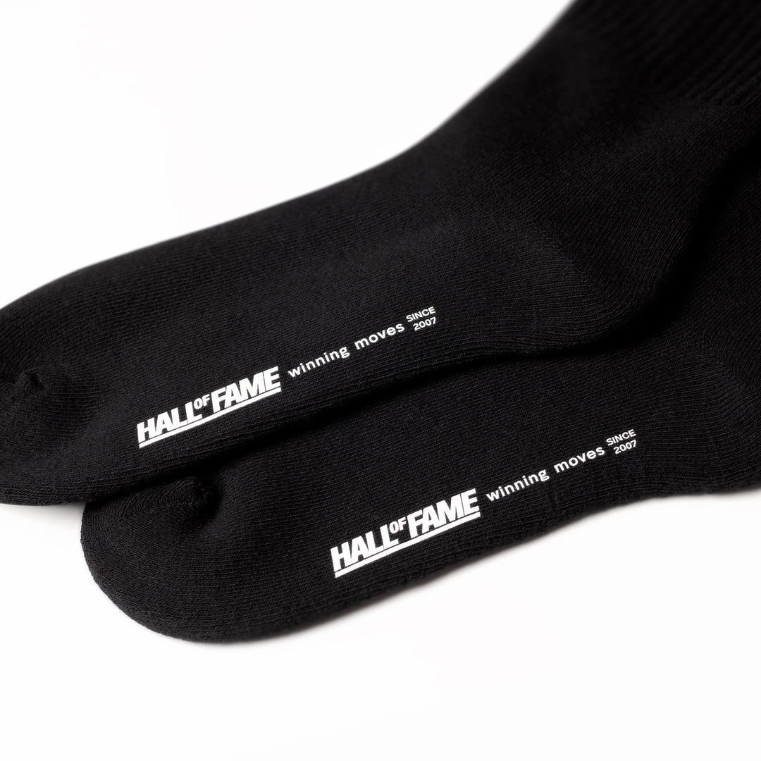 Hall Of Fame Cube Logo Crew Sock Black
