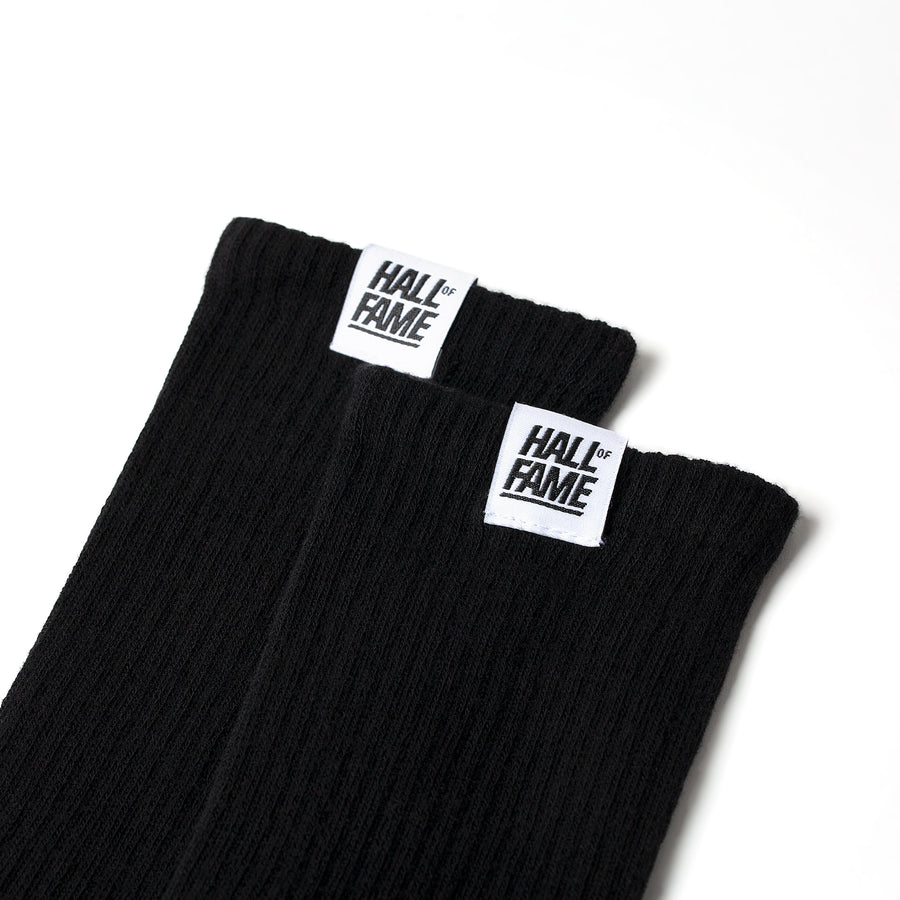 Hall Of Fame Cube Logo Crew Sock Black
