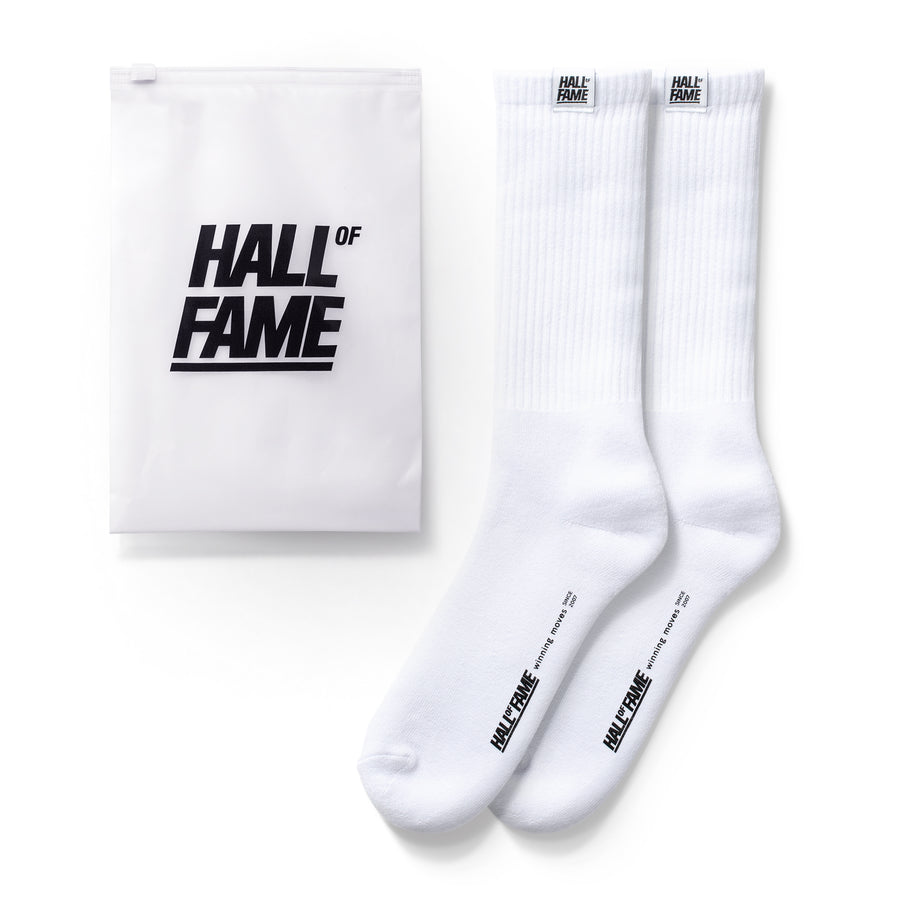 Hall Of Fame Cube Logo Crew Sock White
