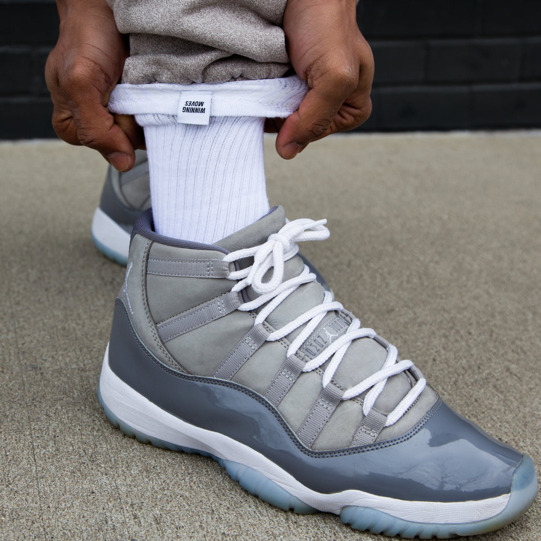 Hall Of Fame Cube Logo Crew Sock White