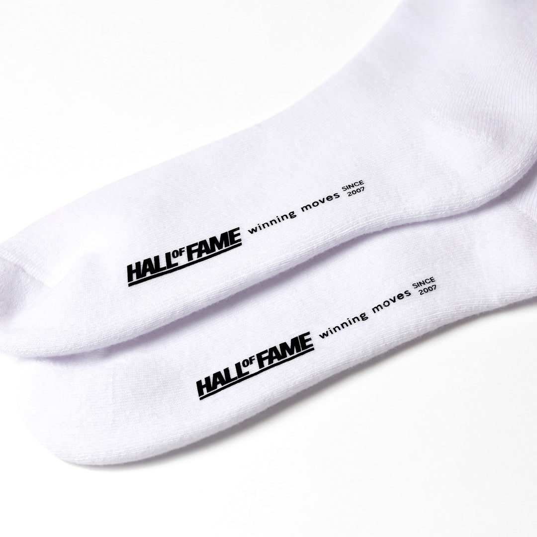 Hall Of Fame Cube Logo Crew Sock White