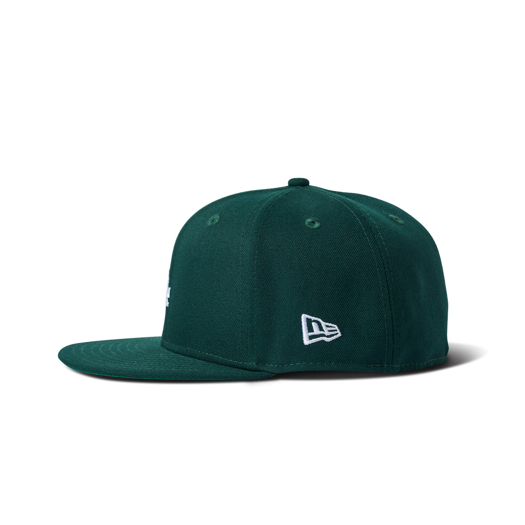 New Era Micro Lockup Dodgers 59Fifty Fitted Dark Green