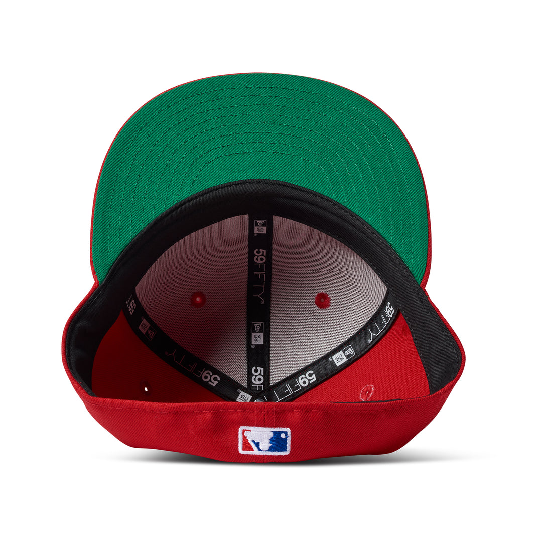 New Era Micro Lockup Dodgers 59Fifty Fitted Red
