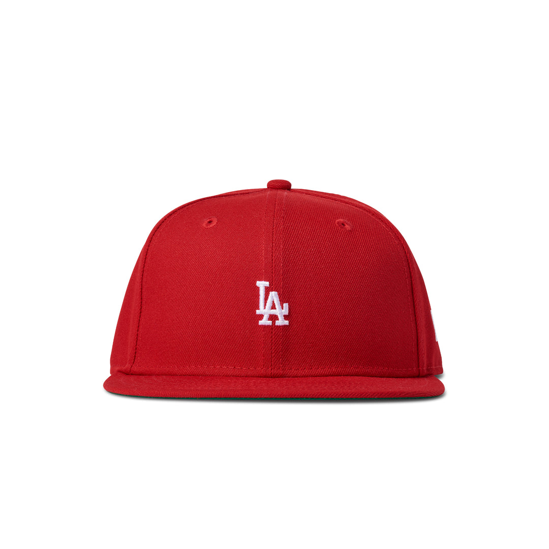 New Era Micro Lockup Dodgers 59Fifty Fitted Red