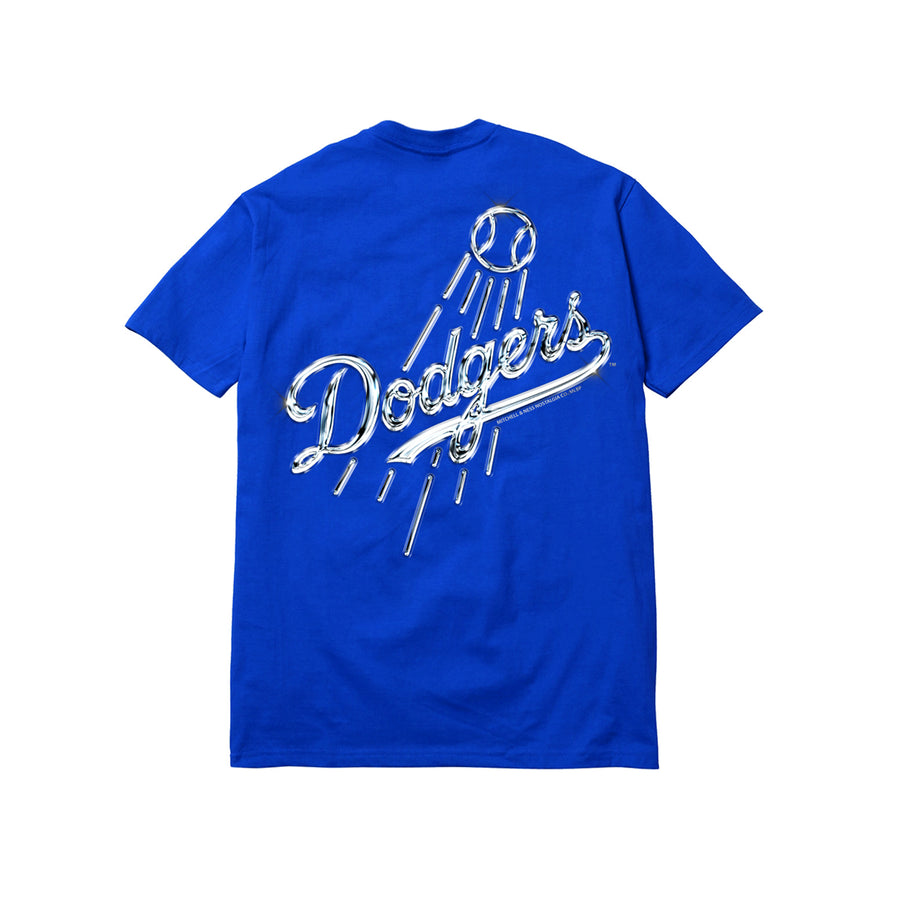 Mitchell & Ness Dodgers Liquid Chrome Tee Blue