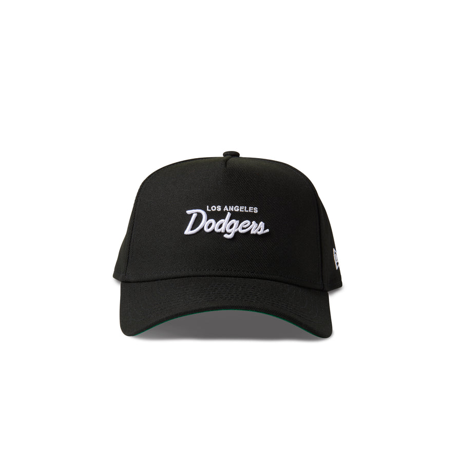 New Era Dodgers Micro Script 9Forty Snapback Black