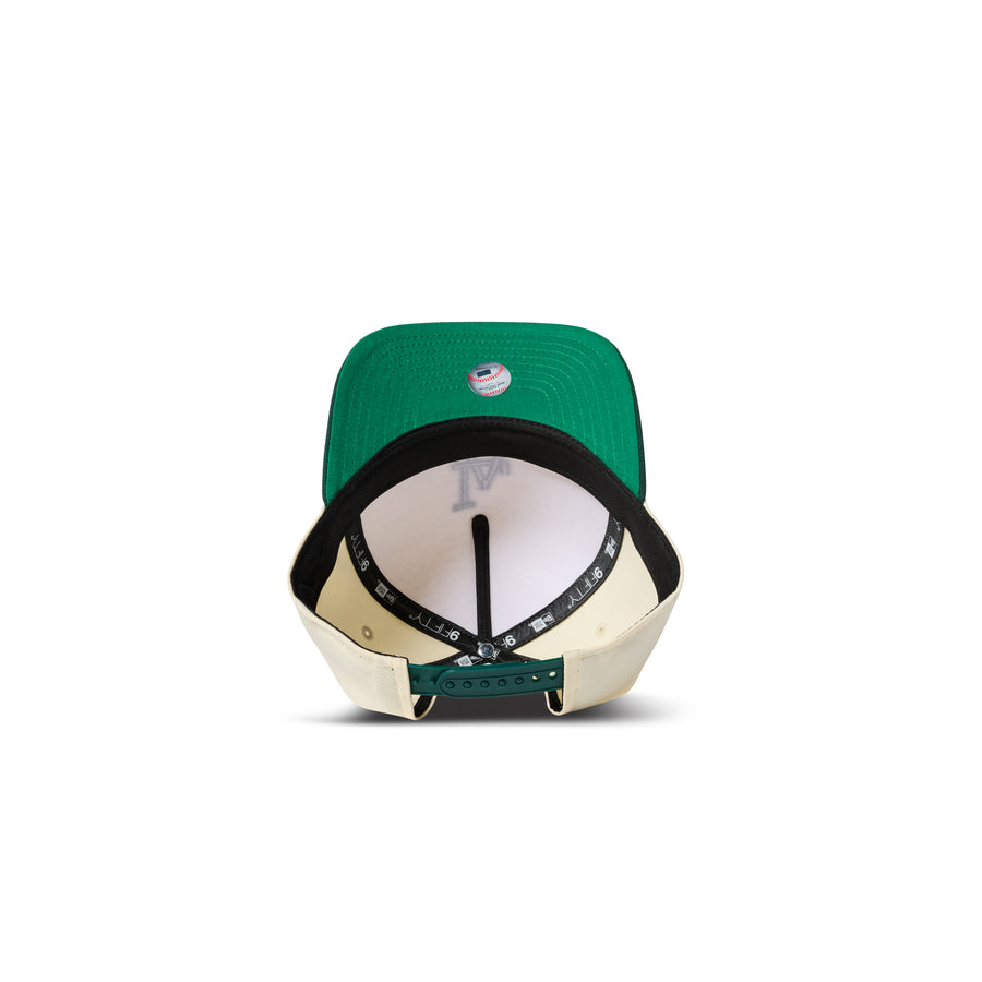 New Era Los Angeles Dodgers 9Fifty A Frame Curve Snapback Two Tone Chrome/Green