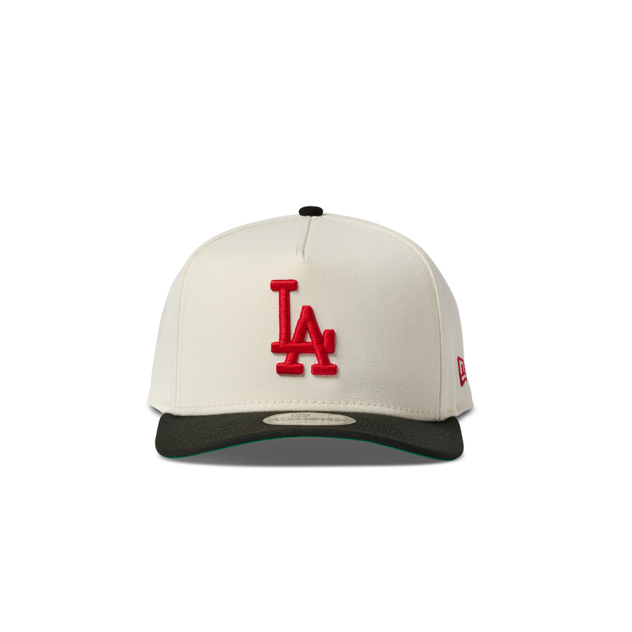 New Era Los Angeles Dodgers 9Fifty A Frame Curve Snapback Two Tone Chrome/Black/Red