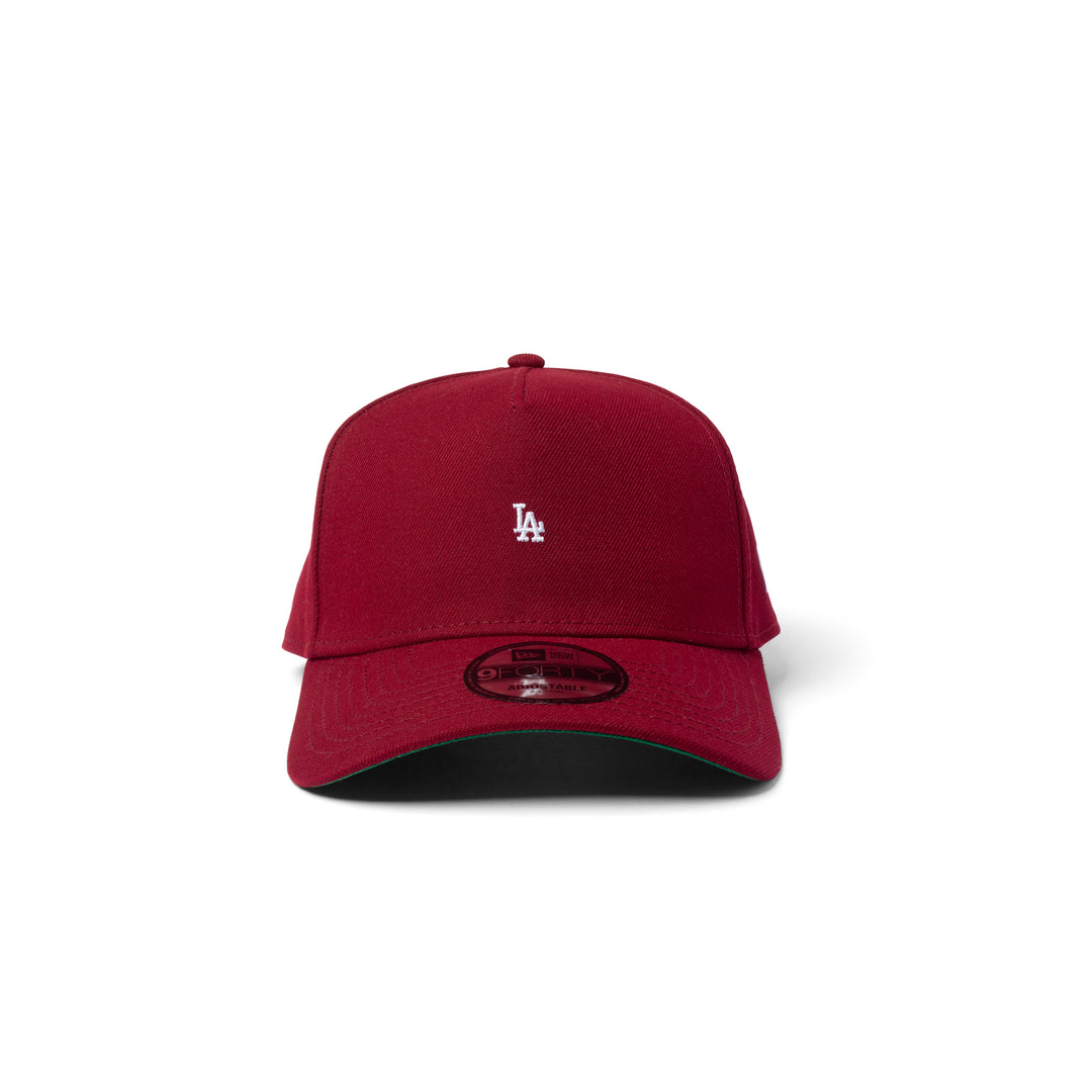 New Era Dodgers Super Micro Logo 9Forty A Frame Snapback Maroon