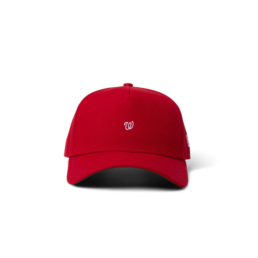 New Era Nationals Super Micro Logo 9Forty A Frame Snapback Red