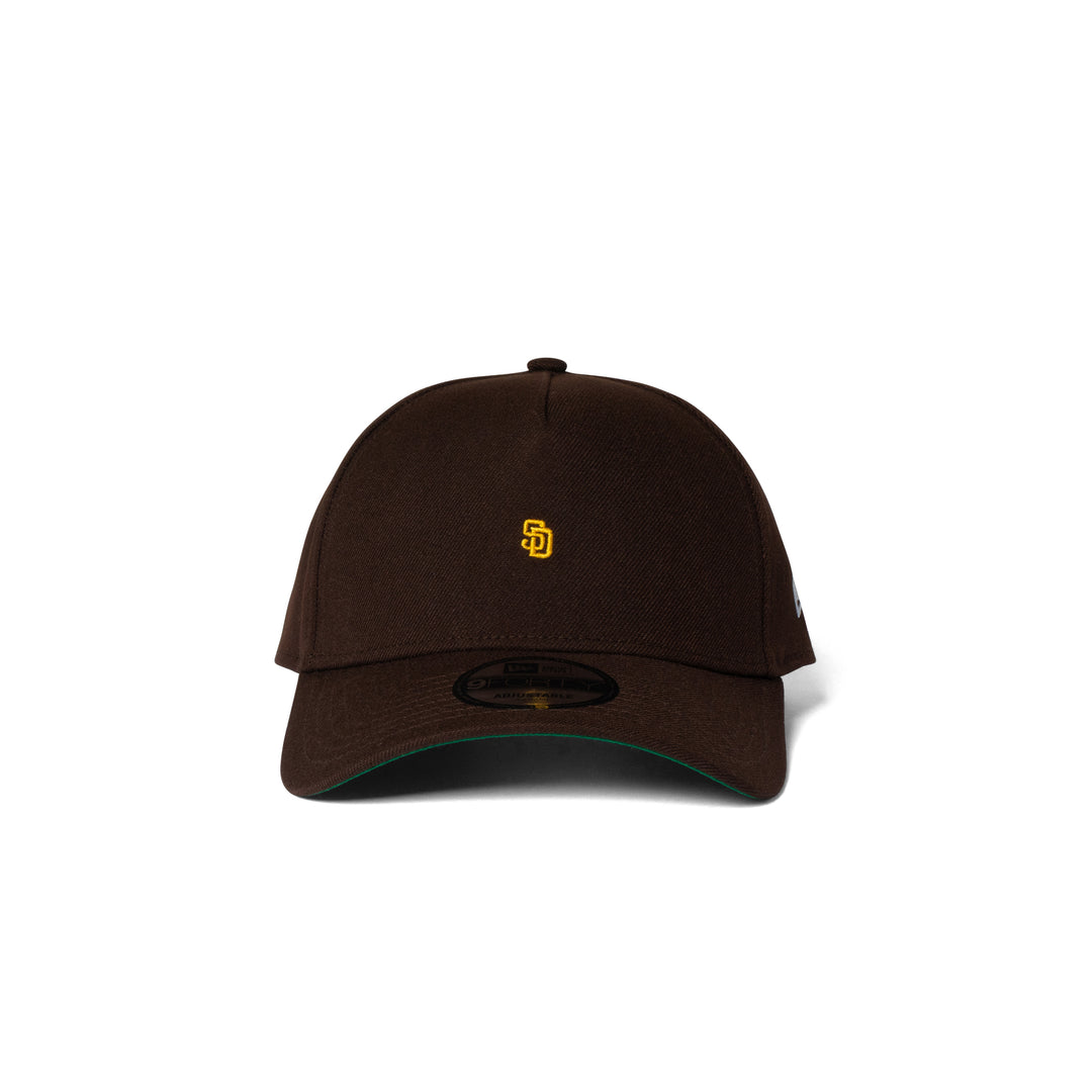 New Era Padres Super Micro Logo 9Forty A Frame Snapback Brown