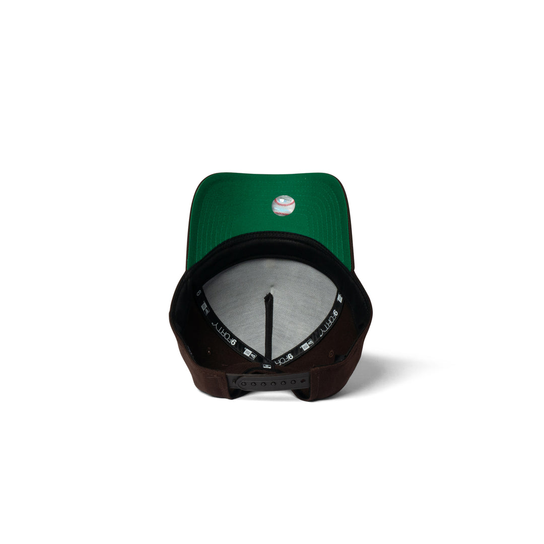 New Era Padres Super Micro Logo 9Forty A Frame Snapback Brown