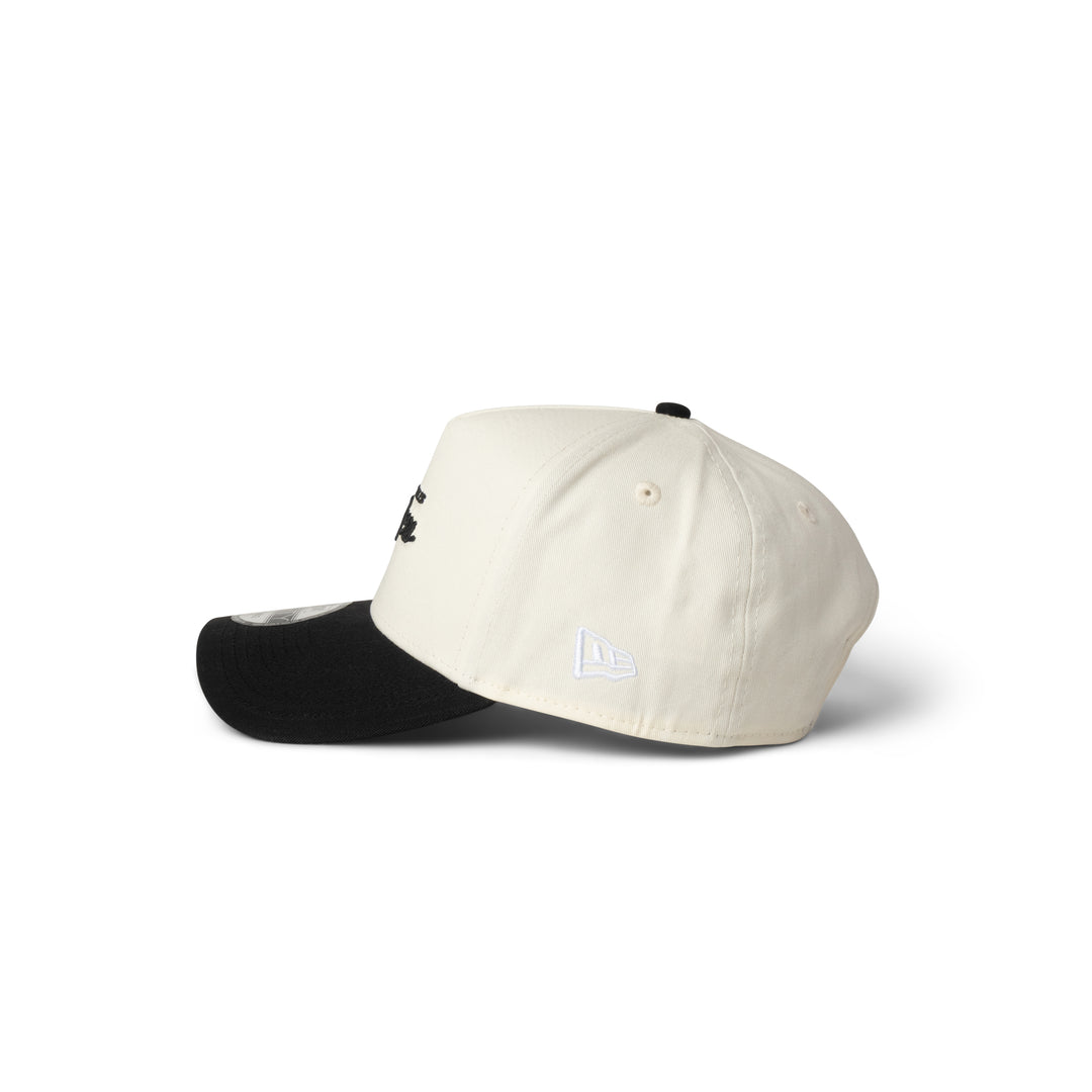 New Era Dodgers Micro Script 9Forty Snapback Chrome/Black