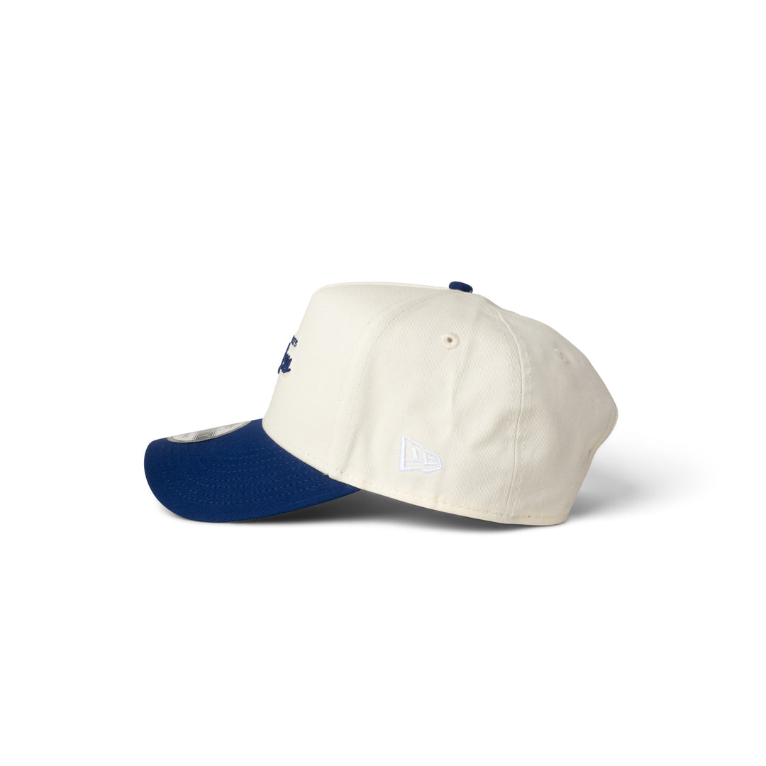 New Era Dodgers Micro Script 9Forty Snapback Chrome/Dark Royal