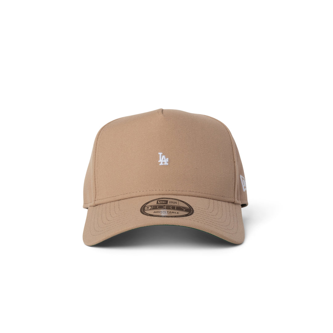 New Era Dodgers Super Micro Logo 9Forty A Frame Snapback Camel