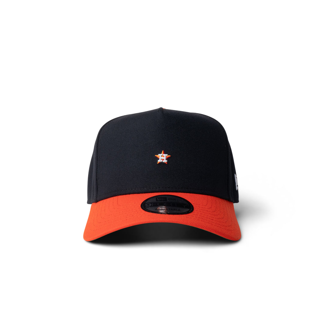 New Era Astros Super Micro Logo 9Forty A Frame Snapback Navy/Orange