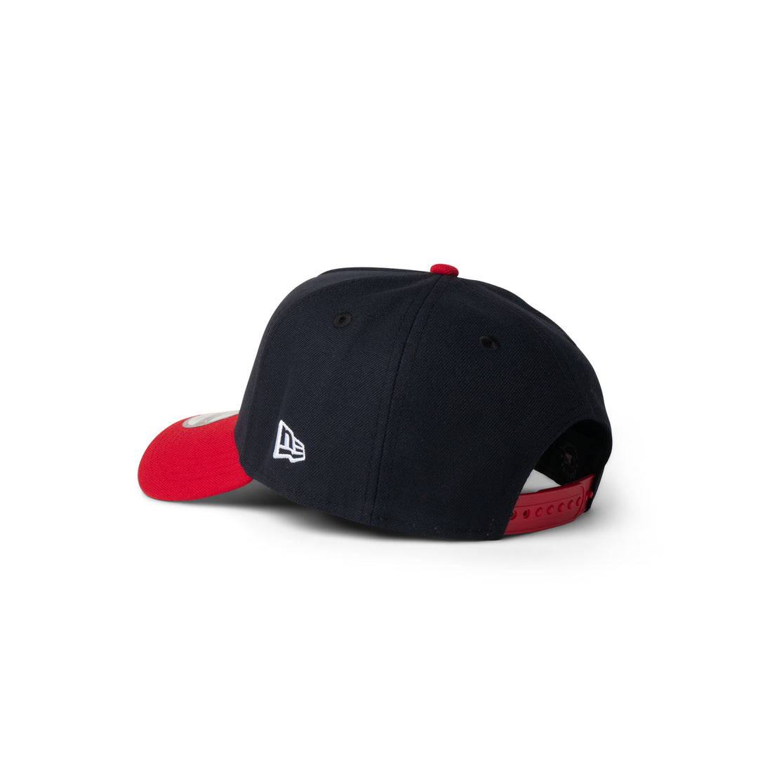 New Era Braves Super Micro Logo 9Forty A Frame Snapback Navy/Red
