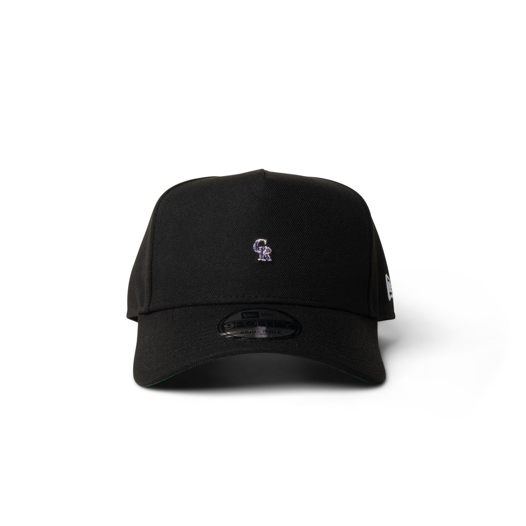 New Era Rockies Super Micro Logo 9Forty A Frame Snapback Black
