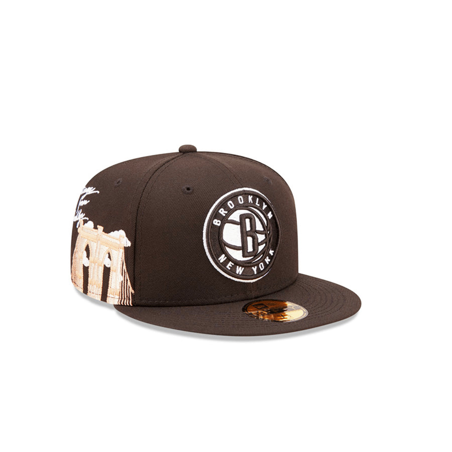 New Era Brooklyn Nets NBA Cloud Icon Black 59FIFTY Fitted Cap