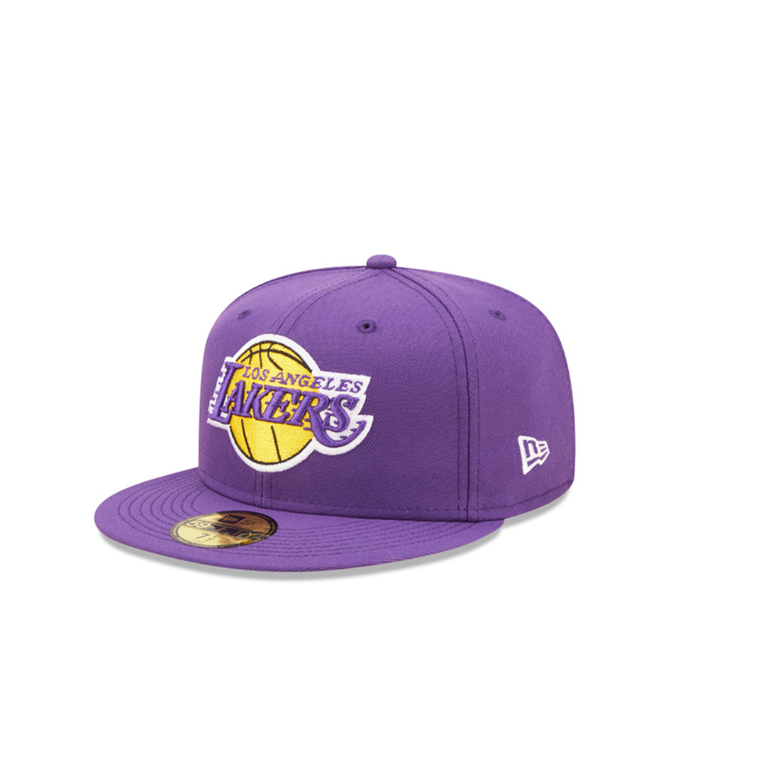 Los Angeles Lakers Fitted New Era 59Fifty Icy Side Patch Purple Cap Hat Sky  UV