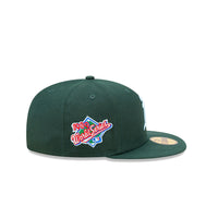Vegas Gold Oakland Athletics Dark Green Visor Yellow Bottom 50th Anniversary Side Patch New Era 59FIFTY Fitted 71/4