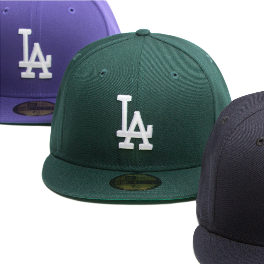 New Era Men's Los Angeles Dodgers Dark Green Fitted Cap 7 3/4-Sold Out