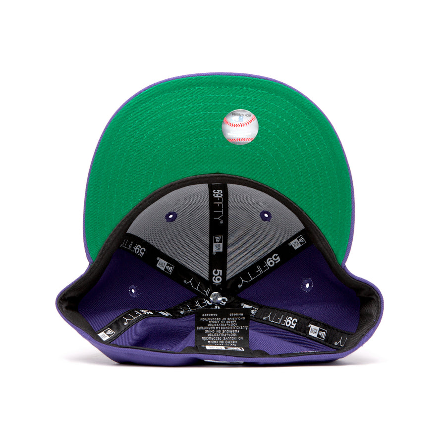 Concepts x New Era 5950 New York Yankees Fitted Hat (Dark Green/Purple