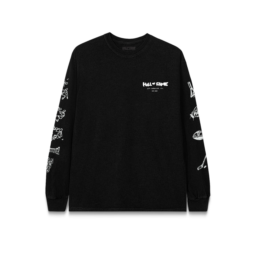 Hall Of Fame Sports Culture Longsleeve Tee Black