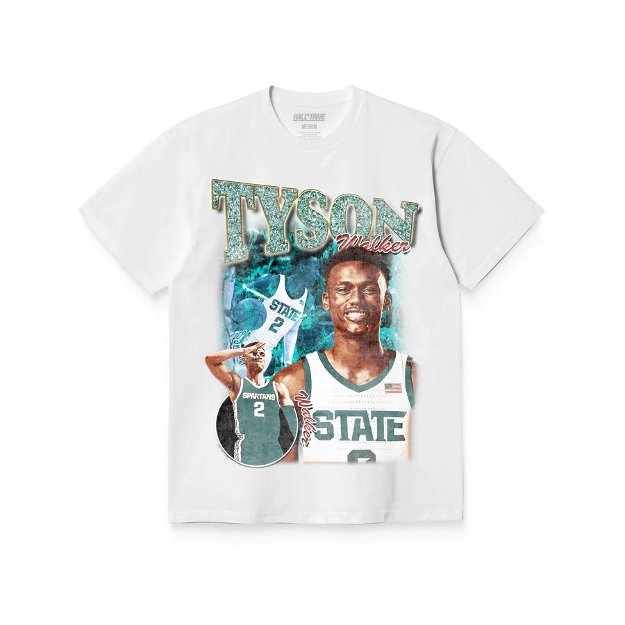 Hall Of Fame Michigan State Tyson Walker Tee White