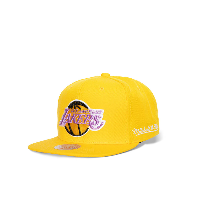 Mitchell & Ness NBA English Dropback Snapback HWC Lakers Yellow