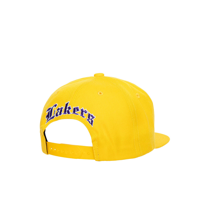 Mitchell & Ness NBA English Dropback Snapback HWC Lakers Yellow