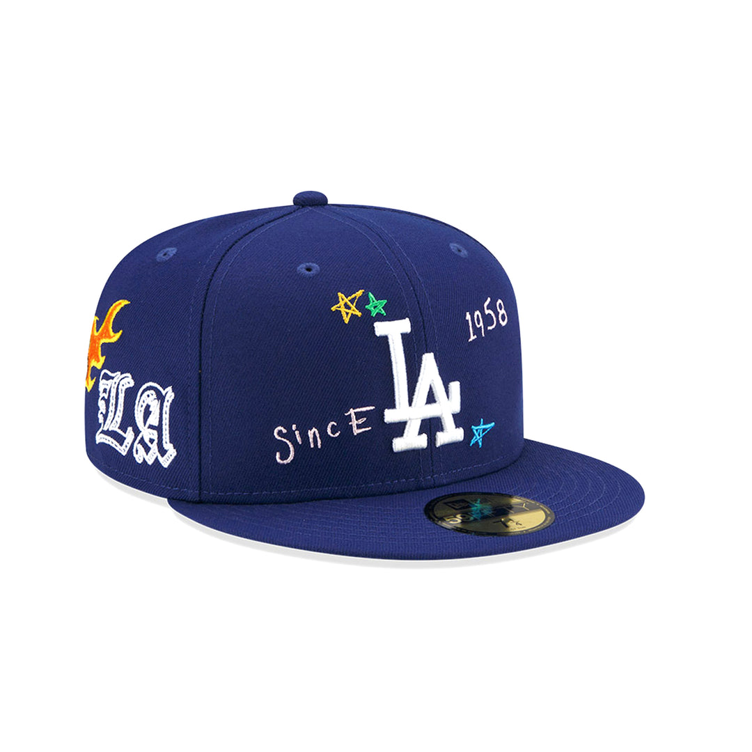 New Era Los Angeles Dodgers MLB Scribble 59FIFTY Fitted Blue