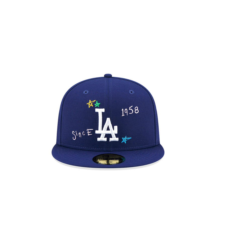 New Era Los Angeles Dodgers MLB Scribble 59FIFTY Fitted Blue