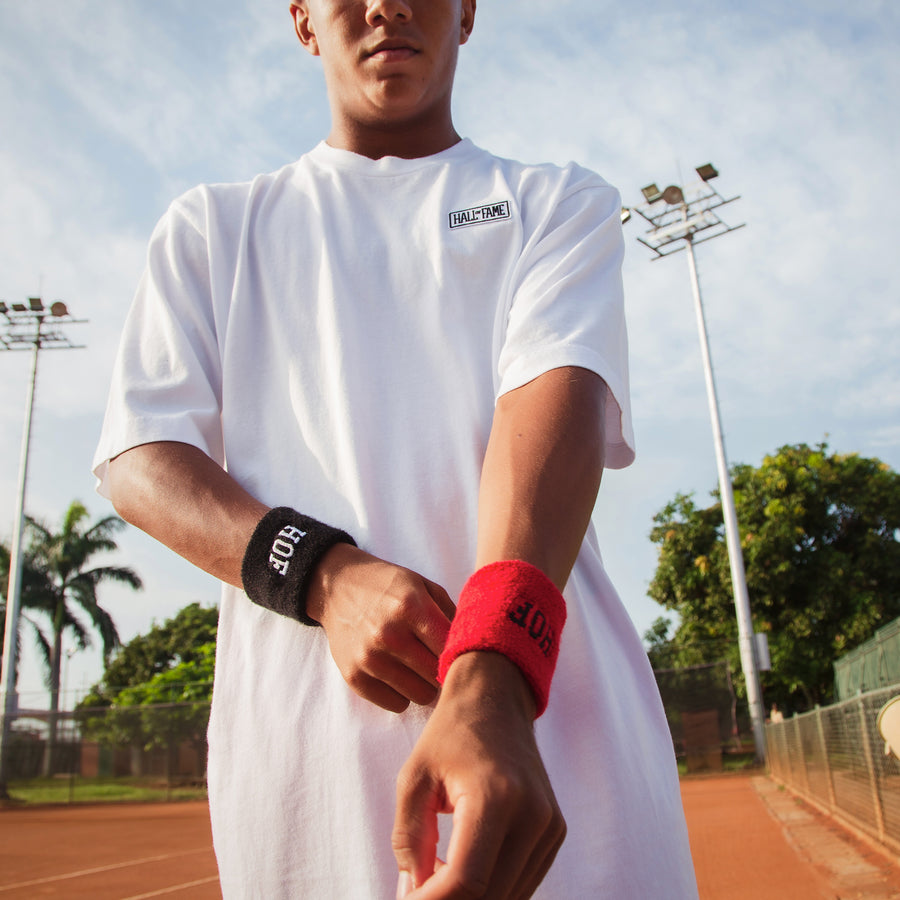 Hall Of Fame Embroidered Micro Logo Tee White