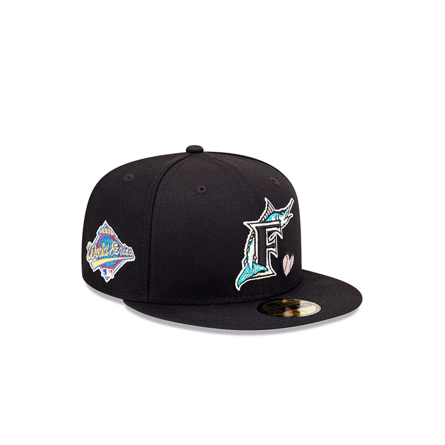 New Era Miami Marlins Team Heart 59Fifty Fitted Black
