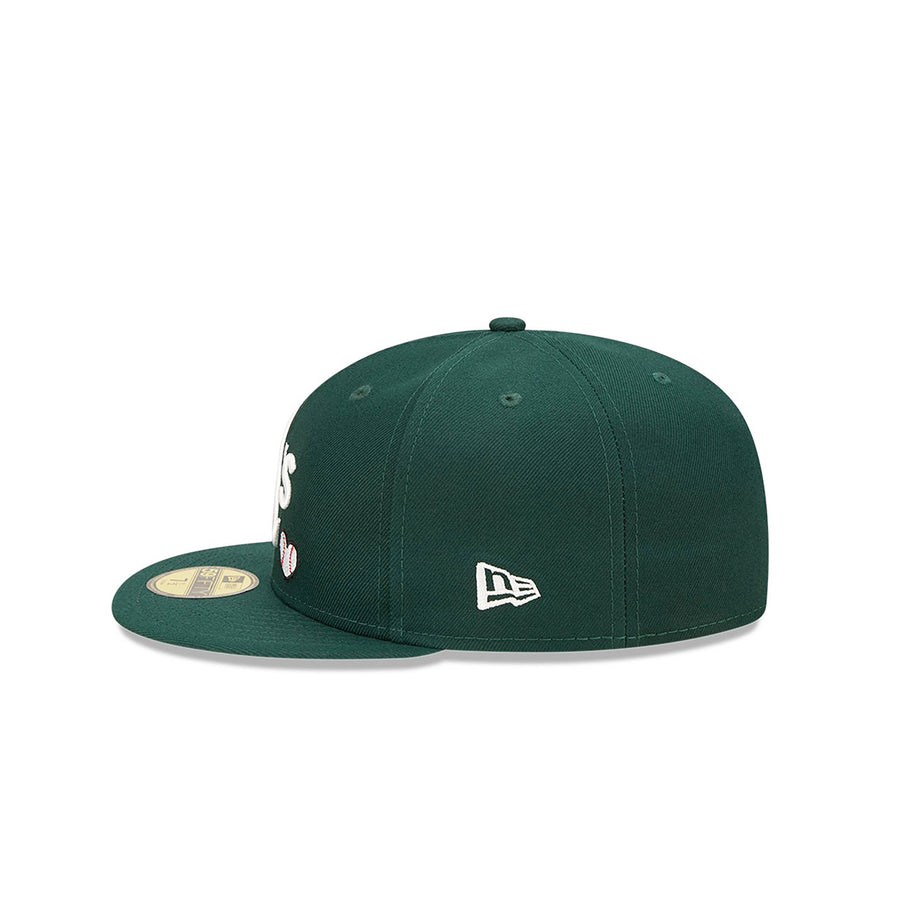 New Era Oakland Athletics Team Heart 59Fifty Fitted Green