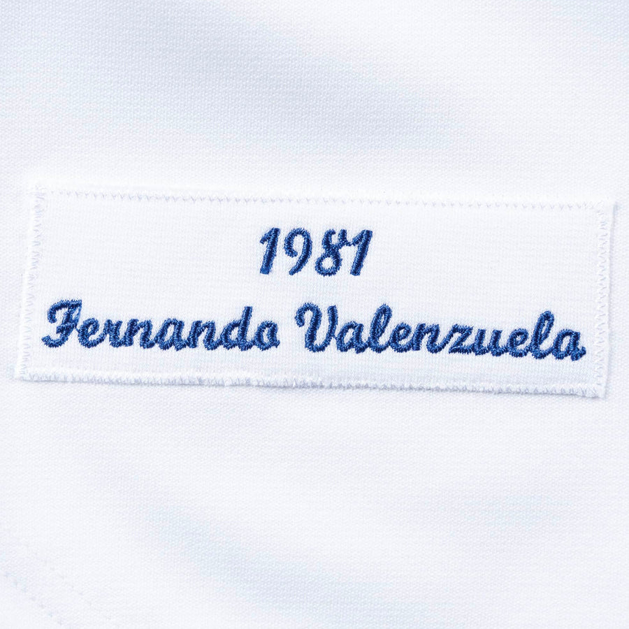 Fernando Valenzuela 1981 Los Angeles Dodgers Cooperstown Home Throwback MLB  Jersey